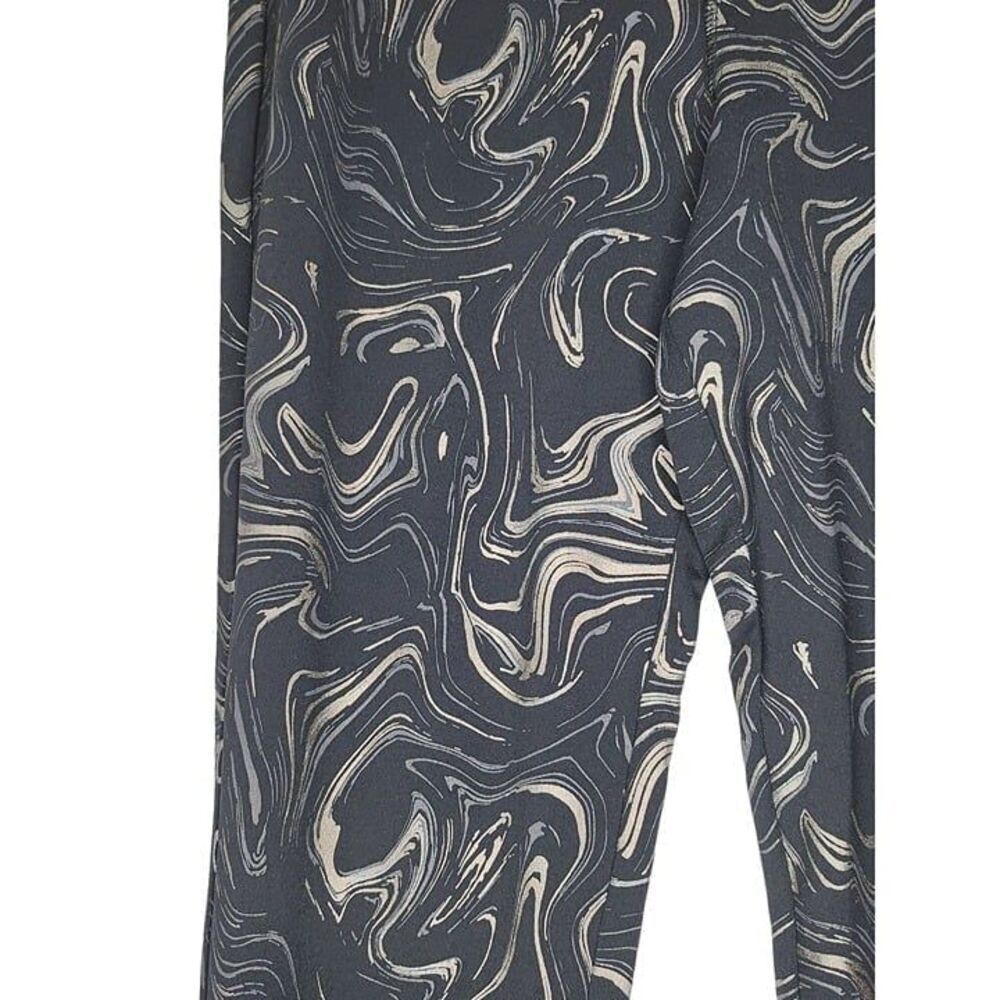 Soft Surroundings to Ankle Leggings Women's Sz Med Black Metallic Stretch - Picture 3 of 7